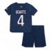 Maillot de foot Paris Saint-Germain Manuel Ugarte #4 Domicile vêtements enfant 2023-24 Manches Courtes (+ pantalon court)